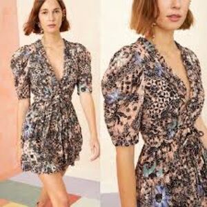Ulla Johnson Sarai Floral Print Minidress